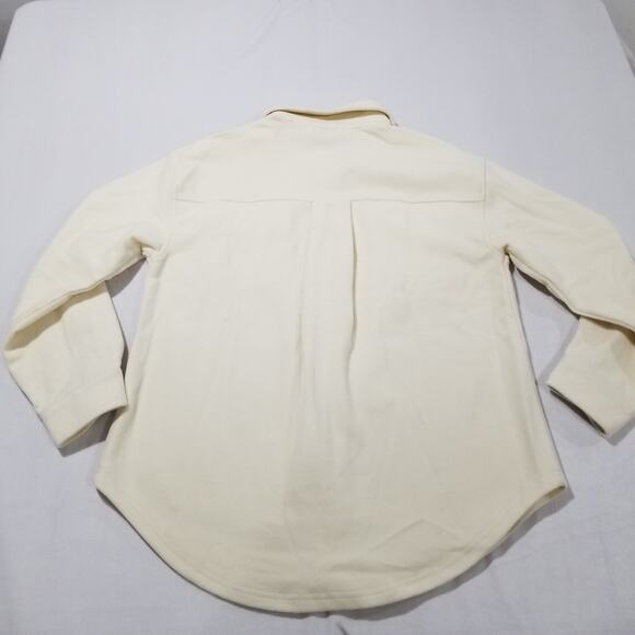 WOOLX Jacket Womens Medium Merino Wool Sawyer Shacket Sweet Cream NWT Boucle - Picture 4 of 12